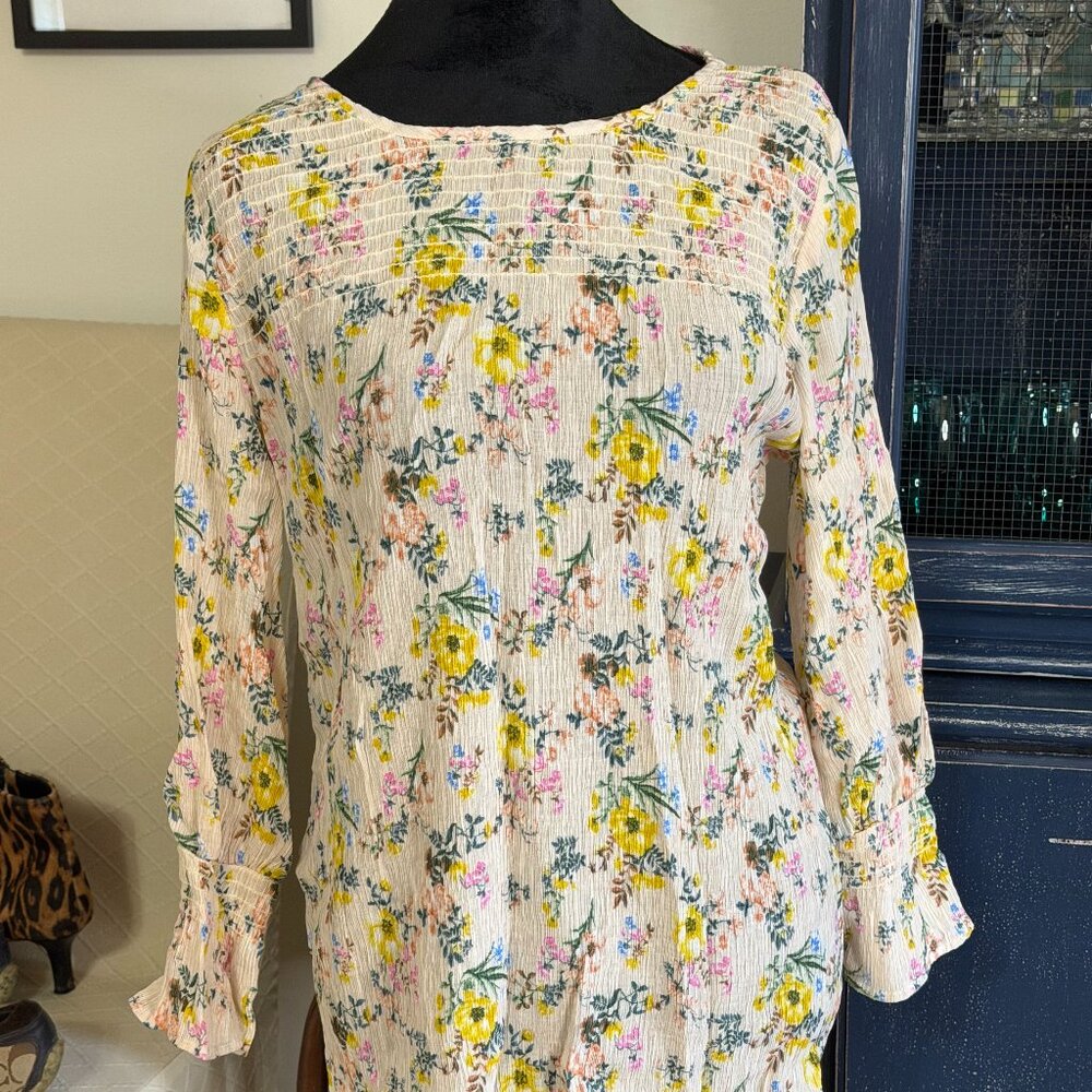 Floral Stretchy Blouse Shirt